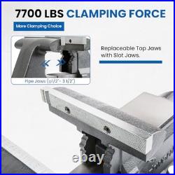 Bench Vise Heavy Duty Vice with Anvil and 210 Degrees Swivel Base CR50A-5.5In