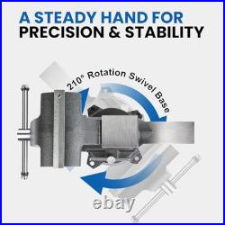Bench Vise Heavy Duty Vice with Anvil and 210 Degrees Swivel Base CR50A-5.5In