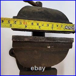 Bench Vise Swivel Base Ohio Forge 5 Jaws Vintage Flat Anvil Plate Old Tool