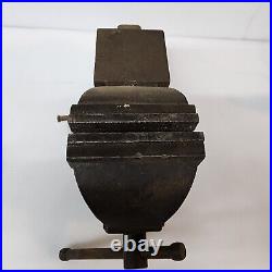 Bench Vise Swivel Base Ohio Forge 5 Jaws Vintage Flat Anvil Plate Old Tool