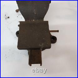 Bench Vise Swivel Base Ohio Forge 5 Jaws Vintage Flat Anvil Plate Old Tool
