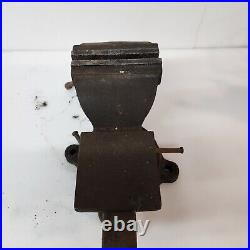 Bench Vise Swivel Base Ohio Forge 5 Jaws Vintage Flat Anvil Plate Old Tool