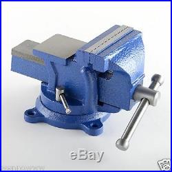 Bench Vise with Anvil Swivel 4in Locking Base Tabletop Clamp Heavy Duty Steel NEW