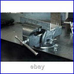Bench Vise with Swivel Base 6 In. Heavy-Duty Hardened Steel Jaws High Quality