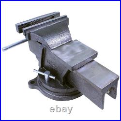 Bench Vise with Swivel Base 6 In. Heavy-Duty Hardened Steel Jaws High Quality