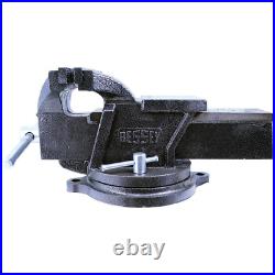 Bench Vise with Swivel Base 6 In. Heavy-Duty Hardened Steel Jaws High Quality