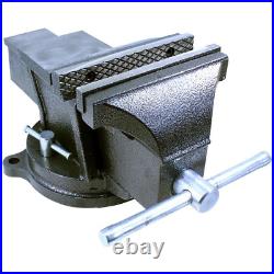 Bench Vise with Swivel Base 6 In. Heavy-Duty Hardened Steel Jaws High Quality