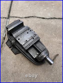 Bridgeport Milling Machine Vice withSwivel Base, Vintage Usa Handle Incomplete