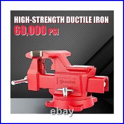 COGNATIVE 6.5 Heavy-Duty Ductile Iron Bench Vise 360° Swivel Bench Vise wi