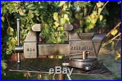 COLUMBIAN 4'' JAW BENCH VISE WithSWIVEL BASE & PIPE GRIPS, CLEVELAND, OH. 27 LBS VICE