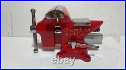 COLUMBIAN No. 63 1/2 Red Arrow Bench Vise 3 1/2 Jaw Old Tools 63-3 Swivel Base