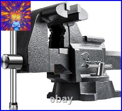 CR60A 6.5 Inch Bench Vise Heavy Duty Vice with Anvil and 210 Degrees Swivel Base
