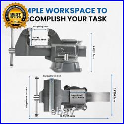 CR60A 6.5 Inch Bench Vise Heavy Duty Vice with Anvil and 210 Degrees Swivel Base