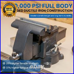 CR60A 6.5 Inch Bench Vise Heavy Duty Vice with Anvil and 210 Degrees Swivel Base