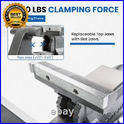 CR60A 6.5 Inch Bench Vise Heavy Duty Vice with Anvil and 210 Degrees Swivel Base