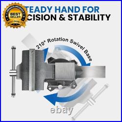 CR60A 6.5 Inch Bench Vise Heavy Duty Vice with Anvil and 210 Degrees Swivel Base