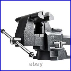 CR60A 6.5-Inch Bench Vise Swivel Base Heavy Duty with Anvil (6 1/2) Gray