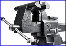 CR60A 6.5-Inch Bench Vise Swivel Base Heavy Duty with Anvil (6 1/2) Gray