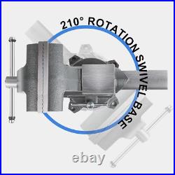 CR60A 6.5-Inch Bench Vise Swivel Base Heavy Duty with Anvil (6 1/2) Gray