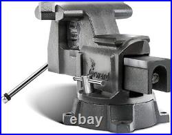 CR60A 6.5-Inch Bench Vise Swivel Base Heavy Duty with Anvil (6 1/2) Gray