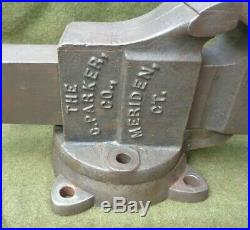 C. PARKER SWIVEL BASE BENCH VISE, No 239. SEMI STEEL, SOLID BAR. PAT JAN 2, 1906