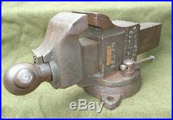 C. PARKER SWIVEL BASE BENCH VISE, No 239. SEMI STEEL, SOLID BAR. PAT JAN 2, 1906