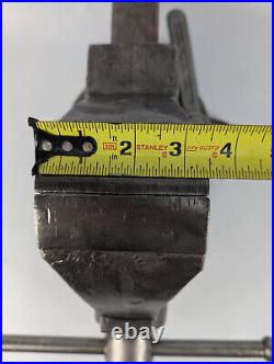 Chas Parker 973 1/2 Swivel Base 3-1/2 Bench Vise RESTORED patina vintage usa