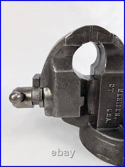 Chas Parker 973 1/2 Swivel Base 3-1/2 Bench Vise RESTORED patina vintage usa