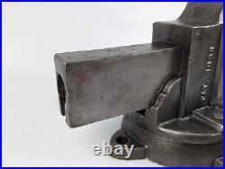 Chas Parker 973 1/2 Swivel Base 3-1/2 Bench Vise RESTORED patina vintage usa