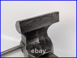 Chas Parker 973 1/2 Swivel Base 3-1/2 Bench Vise RESTORED patina vintage usa