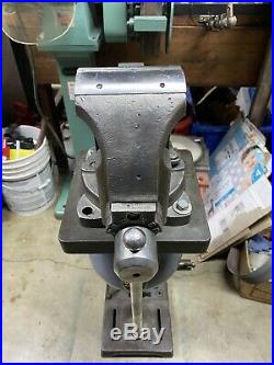 Chas Parker 974 1/2 Swivel Base Vise With Delta Drill Press For Stand