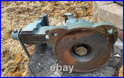 Chas Parker 974 Bench Vise 4 Jaws USA Made Swivel Base Original Lock Wrench