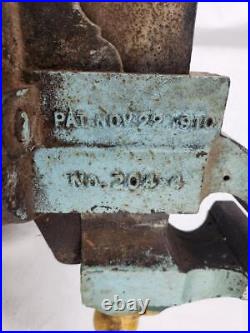 Chas Parker Co No 204 Swivel Base Bench Vise 4 inch Jaws