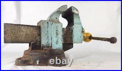 Chas Parker Co No 204 Swivel Base Bench Vise 4 inch Jaws Original Wrench