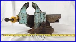 Chas Parker Co No 204 Swivel Base Bench Vise 4 inch Jaws Original Wrench