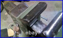 Chas Parker Machinist Vise 22X swivel base, 3-3/4 jaws, 53#, Nice Piece