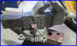 Chas Parker Machinist Vise 22X swivel base, 3-3/4 jaws, 53#, Nice Piece
