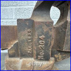 Chas Parker No. 204 Bench Vise Swivel Base 4 Jaws