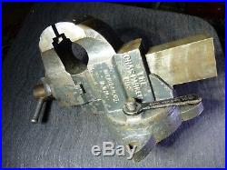 Chas Parker No. 973 Bench Vise 3 Jaw & Swivel Base Machinist Vise Blacksmith