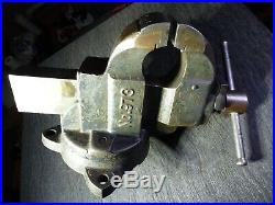 Chas Parker No. 973 Bench Vise 3 Jaw & Swivel Base Machinist Vise Blacksmith