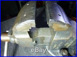 Chas Parker No. 973 Bench Vise 3 Jaw & Swivel Base Machinist Vise Blacksmith