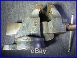 Chas Parker No. 973 Bench Vise 3 Jaw & Swivel Base Machinist Vise Blacksmith