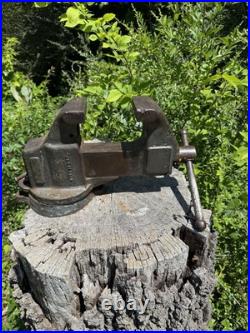 Classic Vintage Ridgid 35CPN Bench Vise. Swivel Base. Good Working Condition