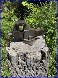 Classic Vintage Ridgid 35CPN Bench Vise. Swivel Base. Good Working Condition