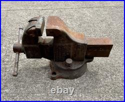 Columbian Bench Vise, No. 603, 3 Jaw, Swivel Base, Cleveland, USA
