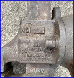 Columbian Bench Vise, No. 603, 3 Jaw, Swivel Base, Cleveland, USA