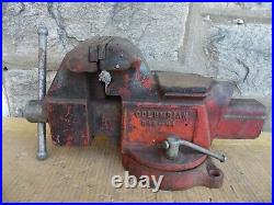 Columbian D45 M45 5 Inch Vintage Bench Vise Swivel Base With Anvil 35 Lbs USA