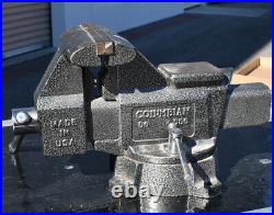 Columbian Heavy Duty D6 6 ½ Jaws Anvil Swivel Base Bench Vise Made U. S. A