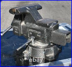 Columbian Heavy Duty D6 6 ½ Jaws Anvil Swivel Base Bench Vise Made U. S. A