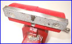 Columbian Nice Bench Vise D43-1/2 Swivel Base 3-1/2 Jaws, Anvil, M5, Red, USA